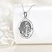 ZADIUA Saint Luke Medal Necklace 925 Sterling Silver St Luke Pendant Necklace St. Luke Medal Protection Jewelry Religious Gifts for Women Men