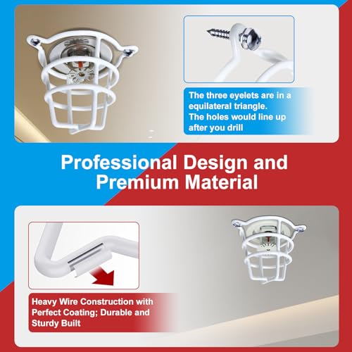 (10 Pack) White Fire Sprinkler Head Guard For Both 1/2