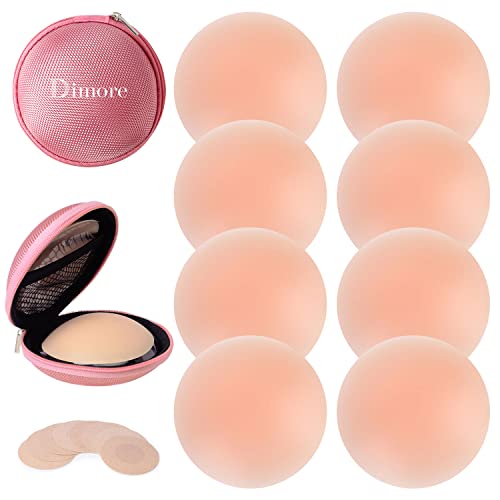 Dimore 4 Pairs Nipple Covers Pasties For Women Reusable Adhesive Breast Lift Nipple Covers #TOP28