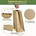 FMP Brands 50 Pack Kraft Paper Bags with Handles 13 x 10 x 5Inch 12 LB Twisted Rope Retail Shopping Gift Durable Natural Brown Barrel Sack
