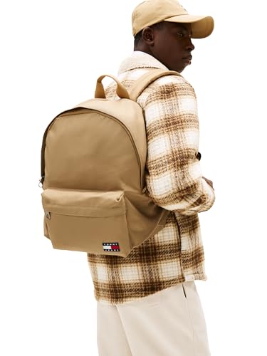 Image of Tommy Jeans Men's Essential Daily Backpack with Adjustable Straps, Dark Dune, One Size