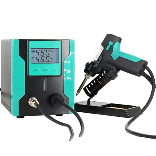 Succión eléctrica de soldadura al vacío, bomba desoldadora automática de 90 W, temperatura ajustable 160-480 ℃, dispositivo de succión de estaño para reparación de placas de circuito
