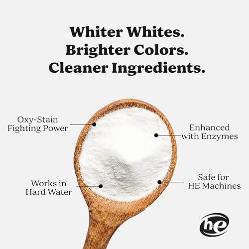 Image of Pronounce Enzyme Oxygen Laundry Booster - Brightens White & Tough on Stains, Fights Odor. Enzyme Stain Fighter, Cleaner Ingredients, Fragrance Free - Ultra Concentrated, HE - 60 Loads (Unscented)