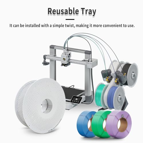 Image of Bamboo Original AMS Filament Tray Detachable Filament Reel Holder Low Temperature Tray Reusable Fit for PLA,PETG,TPU,ABS Compatible with Bambu X1,P1,A1 3D Printer (Clear /White Random)