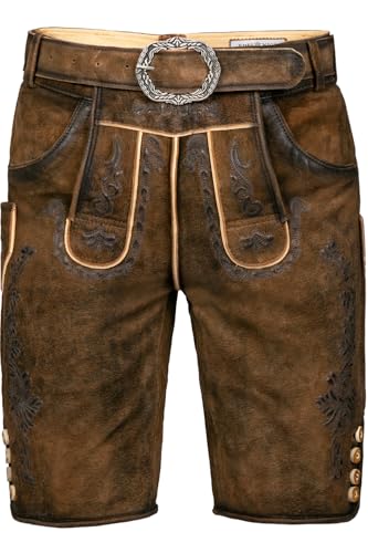 Edelnice Trachtenmode Bayerische Traditionelle Krachlederne Kurze Lederhose...