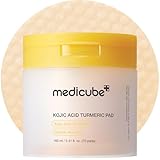 medicube Kojic Acid Turmeric Clarifying Toner Pad for Troubled Skin & Use After Spot Care | Soothing & Calming with Kojic Acid, Turmeric, Niacinamide, and Glycolic Acid | Korean Skin Care, 70 Pads