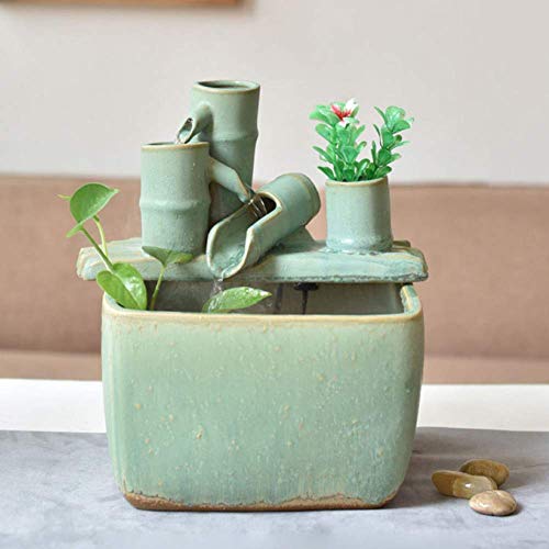 Fontaine d'eau créative en céramique XJBTBA pour décoration de jardin