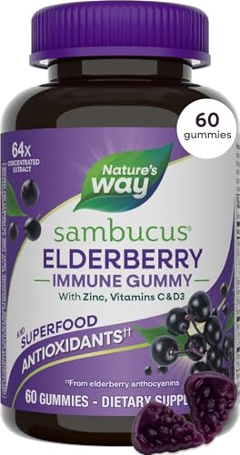 Nature's Way Sambucus Elderberry Gummies for Immune Support* Ages 4+, 60 ct