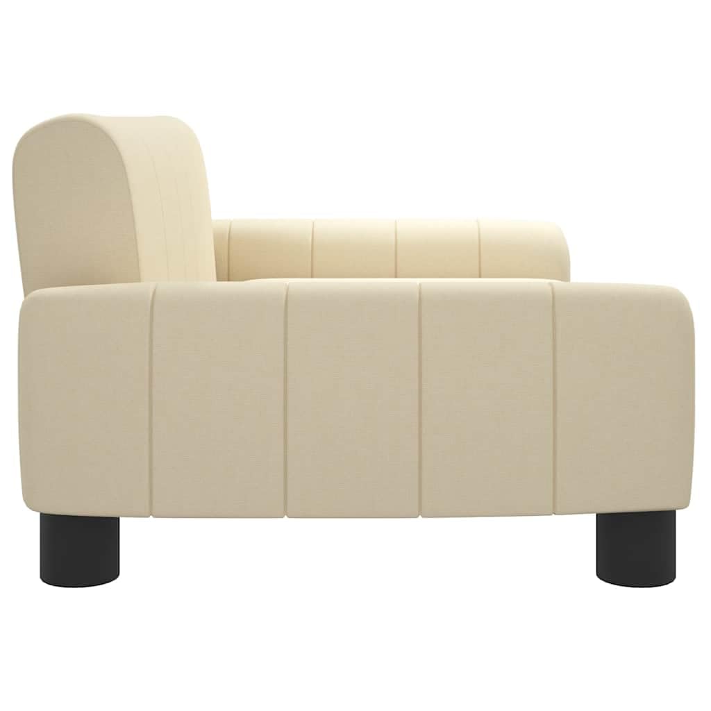 vidaXL Cama para Perros, Sofá Cama para Mascotas Pequeñas, Cama Elevada con Patas, Asiento de Perros Gatos, Tela Crema 70x45x30 cm