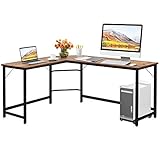 Design Unique : Cette table au style industriel simple est en forme de L, ce qui rend le bureau d'ordinateur plus économique en espace. De plus, cette conception pratique de cette table d’angle permet d'optimiser l'espace de la pièce, vous facilite de placer et d’utiliser plusieurs ordinateurs en même temps.