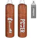 G4 Vision Boxsack aus Rindsleder, Boxsack, Kickboxhandschuhe, schwere Boxsäcke, MMA 1,2 m
