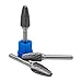 LU&MN SF-5 Tungsten Carbide Burr Tree Shape Radius End Double Cut Rotary Burr File (1/2” Cutter Dia X 1”Cutter Length) with 1/4'' Shank, 3PCS