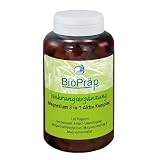 BioPräp Magnesium 3 in 1 Aktiv Komplex | 120 Kapseln | vegan | Magnesiumbisglycinat, Magnesiumcitrat, Magnesiummalat | 375mg aktives Magnesium (100% NRV) | Made in Germany | zertifizierte Produktion