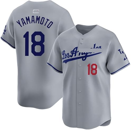 Amazon.co.jp: [EESDCOS] ドジャース グレー野球ユニフォーム