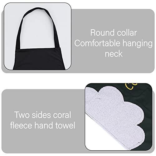 KWQINX aprons for women with pockets kitchen aprons with pockets cooking aprons for women wipe hands, waterproof for cooking and baking (black) - Cosy Home Interiors KWQINX aprons for women with pockets kitchen aprons with pockets cooking aprons for women wipe hands, waterproof for cooking and baking (black) - Image 3