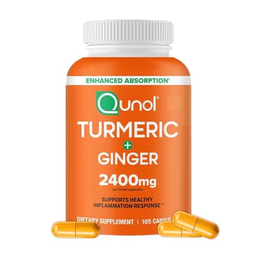 Qunol Turmeric + Black Pepper & Ginger, 2400mg Enhanced Absorption, 105ct