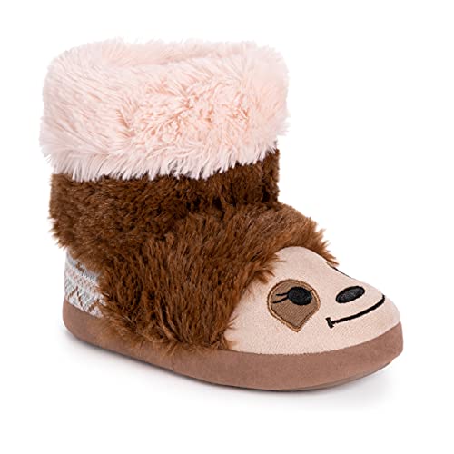 MUK LUKS Unisex-Child Girl's Zoo Friends Slipper Bootie