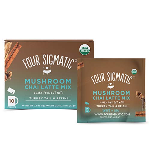 Chai Latte by Four Sigmatic, Organic Instant Chai Latte with Turkey Tail, Reishi