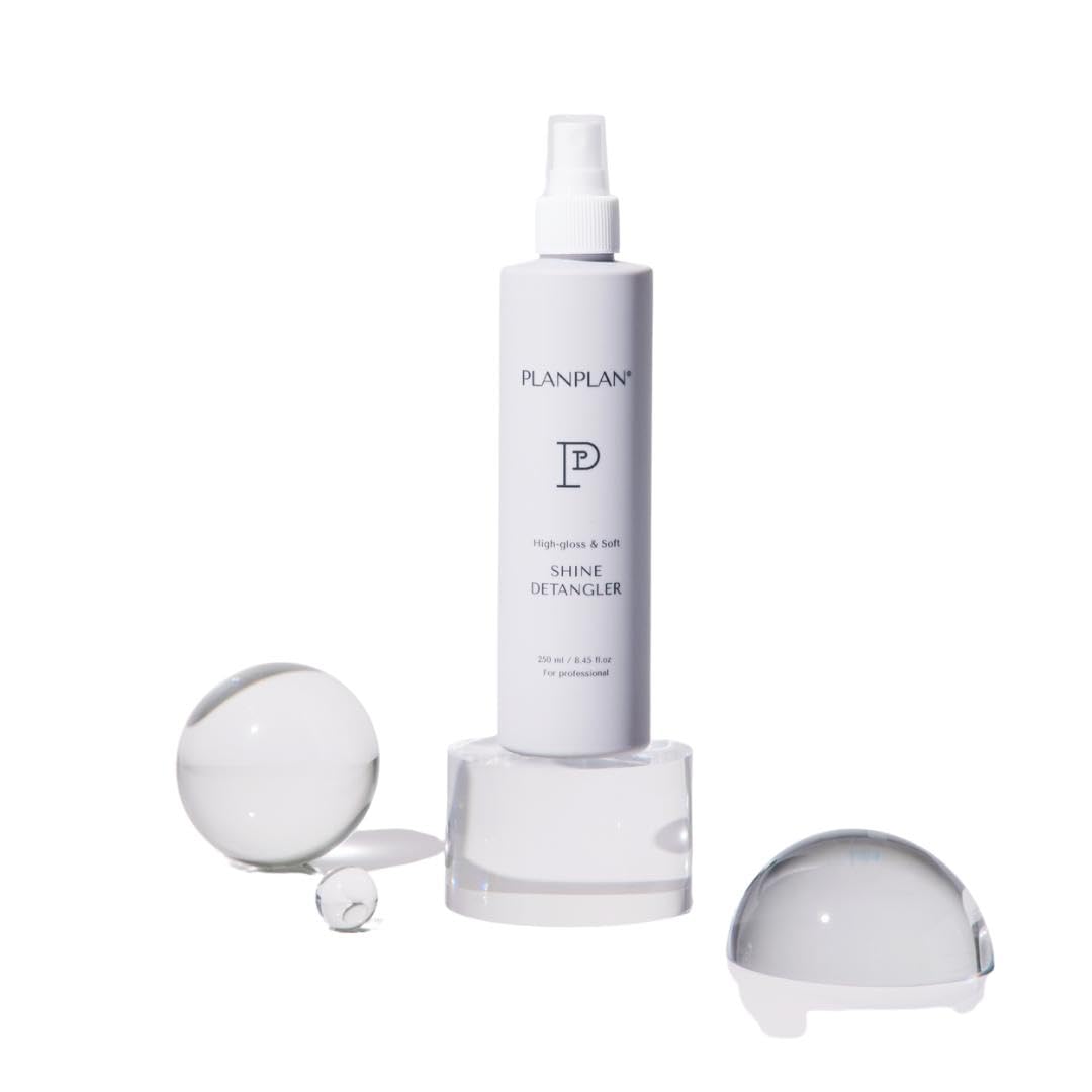 PLANPLAN Shine Detangler Spray with UV Protection – Leave-In Treatment for Silky, Glossy, and Nourished Hair, Enhancing Shine and Protecting Against Damage