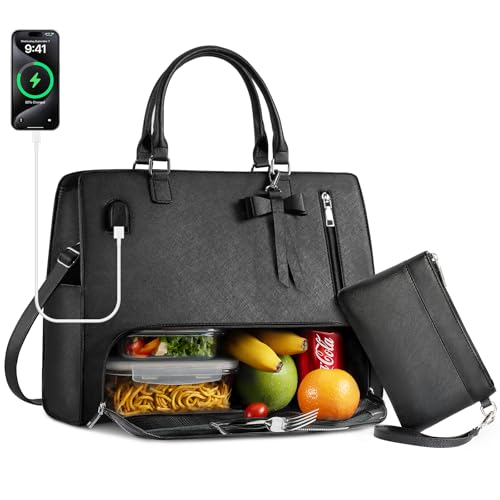 Lunch Tote Bag for Women 2 in 1 Laptop Work Bag with...