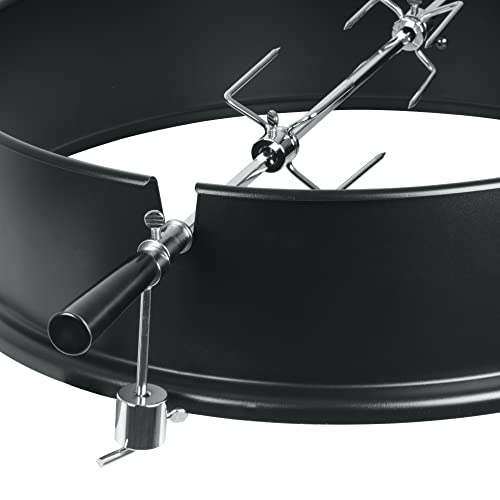 Foto von BBQ-Toro Grillspieß Set für Weber Kugelgrill (57 cm) und viele andere Modelle, Rotisserie, Drehspieß für Holzkohle Grill und Gas Grill, elektrischer Drehspiess, Barbecue