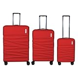 Juego de 3 Maletas Rigidas de Viaje con Ruedas 360 y Candado TSA, Diseño Texturizado con Doble Agarradera y Doble Cierre....