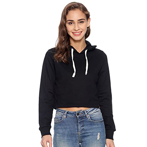 Image of PINACOLADA Women's Sweatshirt with Hoodie Regular Fit for Casual Wear | Cotton Blend Fabric | Hoodie Sweatshirt Crafted with Comfort Fit and High Performance for Everyday Wear
