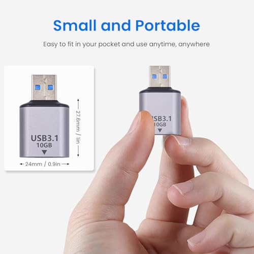 Image of Verilux Type C to USB Adapter USB 3.1 Type C to USB Charger Converter Support 10Gbps Speedy Data Transfer & 20W Fast Charging Compatible with iPhone 15, MacBook, Samsung Galaxy