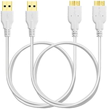 Samsung Galaxy S5 / Note 3 Cable, Getwow 2-Pack 1.5m / 5ft Superspeed USB 3.0 Charge and Data Sync Cable (White)