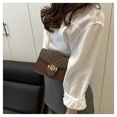 Women's Crossbody Bag Chain Wallet Quilted Shoulder Bags Vintage Print Underarm Bag Square Crossbody Bags Messenger Handbag3