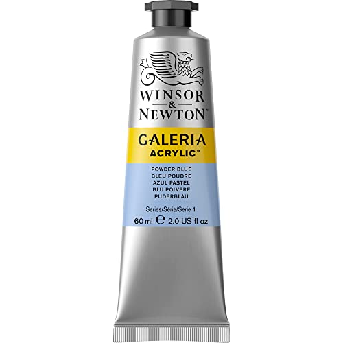 Image of Winsor & Newton Galeria Acrylic Colour - Tube of 60 ML - Powder Blue (446) - Highly Pigmented Lightfast Artists' Acrylic Paints for Canvas, Wood, Fabric & Paper - More Colours Available