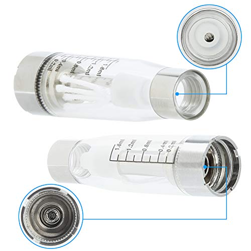 New-5-Pack-Ego-CE4-Clear-Atomizer-Tank-Top-Fill-16ml-Capacity-Compatible-with-All-EgoMT3CE4CE5CE6-Battery-and-All-The-Standard-510-Thread-Connector-No-Nicotine