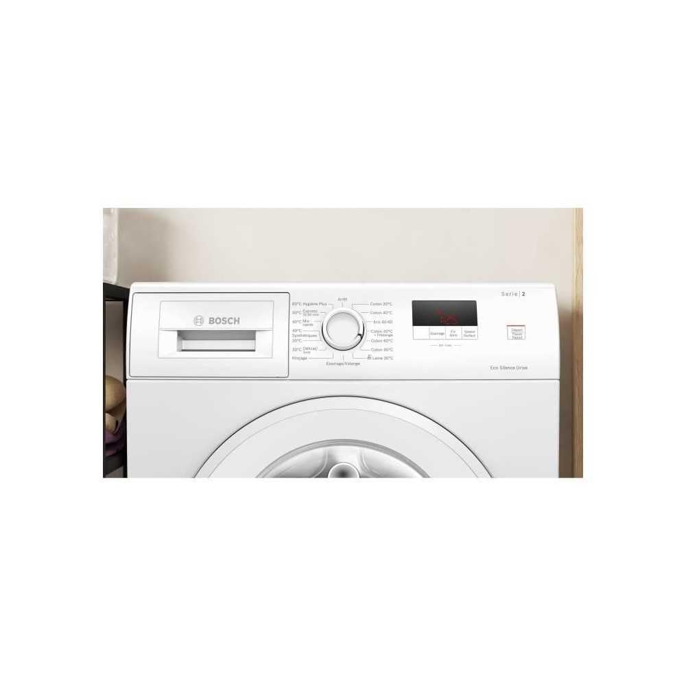 Bosch WGE03207FR, Waschmaschine, Serie 2, 8 kg, 1200 U/min, 47 l, Weiß