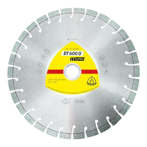 Klingspor DT600U Supra, 22.23 mm Diamond Cutting Disc Diameter 230 mm, 322634