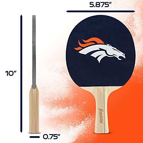 image for Franklin Sports Denver Broncos Table Tennis Paddle - NFL Team Table Te