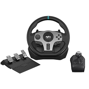 PXN V9 Gaming Steering Wheel With Pedals and Shifter 270/900° Dual-Motor Feedback Driving gaming Racing Wheel for PC,PS4,PS3,Xbox One, Xbox Series X/S,N-Switch