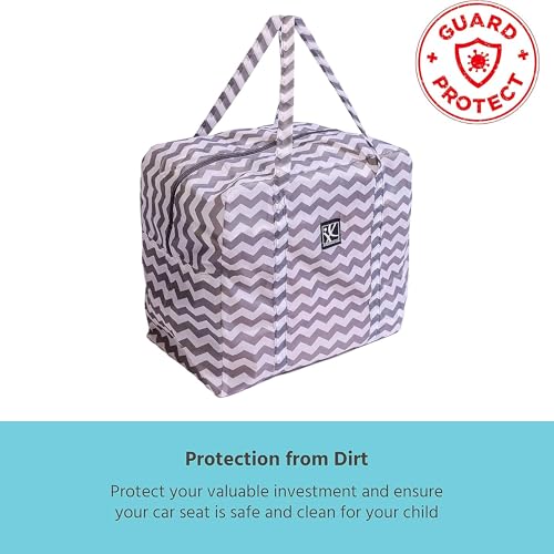 Image of J.L. Childress Go-Go Travel Bag for Kids Backless Booster Seat-Compact Carrier for Airplane & Air Travel,For Toddler Backless Booster Car Seats,Fits Compact Strollers like GB Pocket-Chevron(Pack of 6)