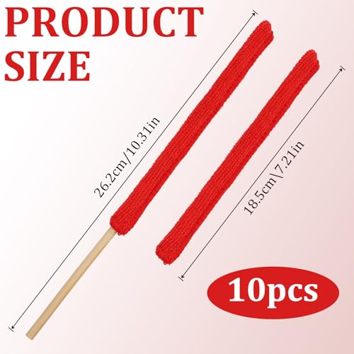 Image of 10 Pcs Microfiber Detail Duster Sticks, Crevice Cleaning Tools, Car Air Vent Cleaning Tools, Mini Cleaning Dusters