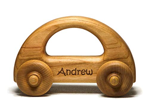 Wooden Toy Car – Handmade Natural Wood Push Car for Toddlers & Kids, Classic Gift Toy for Everyday Play