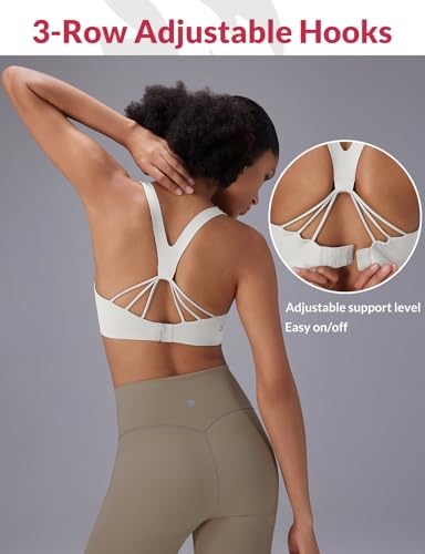 Image of baleaf Sweatleaf Adjustable Sports Bras for Women, Padded Racerback Yoga Bra, High Impact Molded Cup Workout Bra