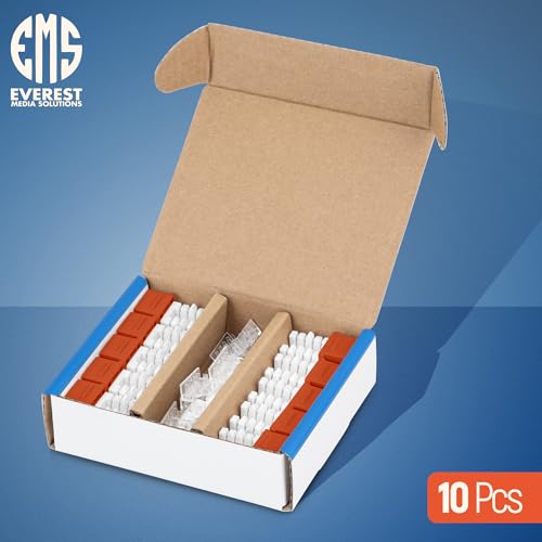 Image of Everest 90 Degree RJ45 Cat6 Keystone Jacks Slim Profile 10-Pack Orange