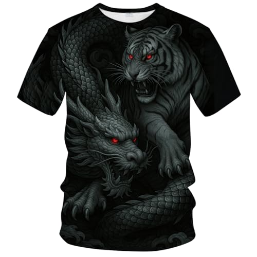 Blissboy Funny Animal Graphic T-Shirt Novelty Short Sleeve Crewneck Shirt