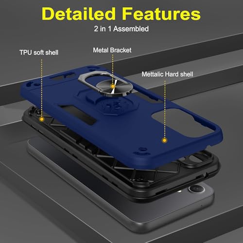 Image of amazon basics Basic Case for Samsung Galaxy A05s 4G (Polycarbonate, Thermoplastic Polyurethane Blue)