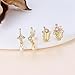 Florideco 12Pcs Nose Cuff Fake Nose Ring Hoop Clip on Nose Rings CZ Dangle Cartilage Tragus Ring Nose Cuff Non Piercing for Women Men Gold