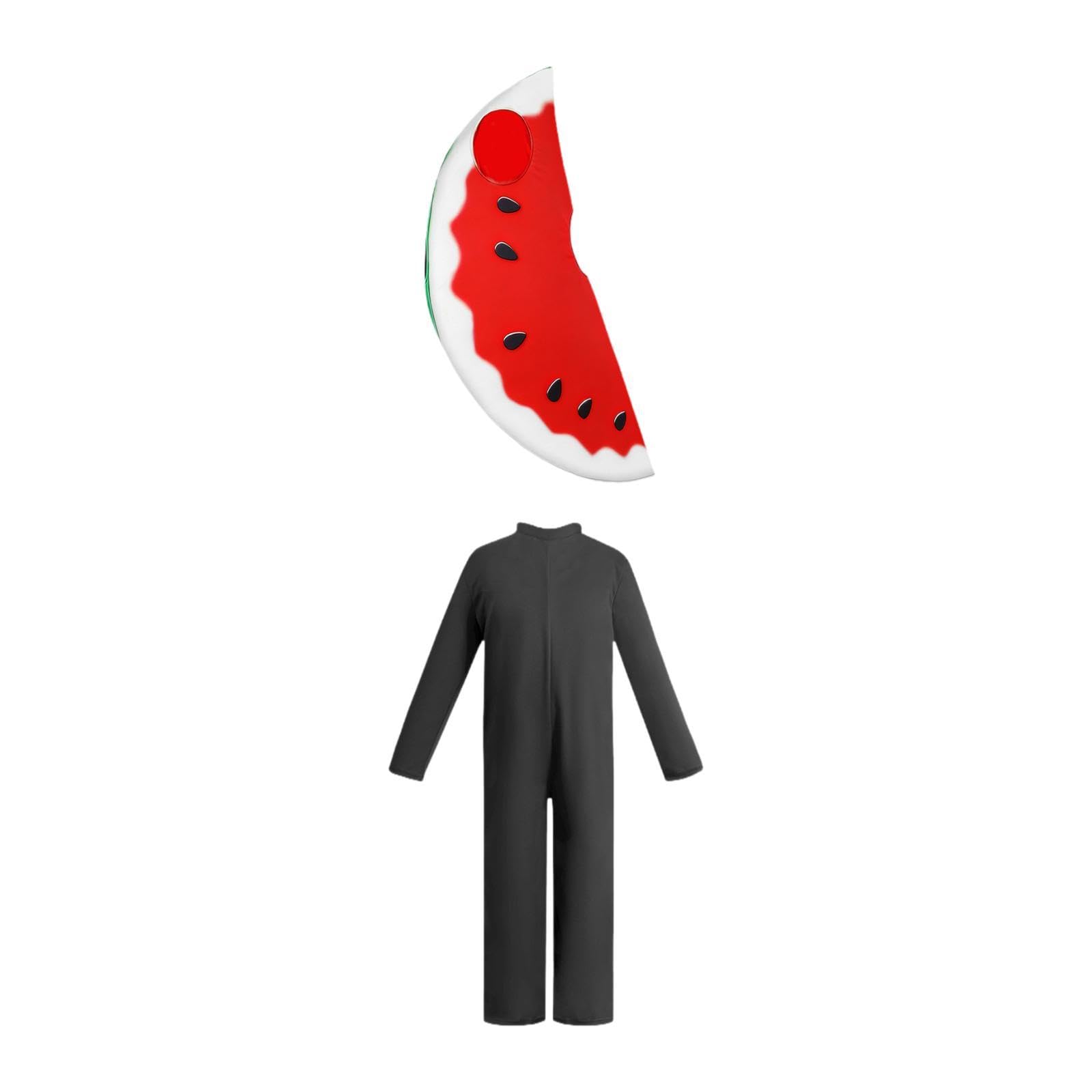 2 Stück Wassermelonen Kostüm Kind Faschingsoutfit Fruchtverkleidung Party Verkleidungsset mit Weicher Polsterung Aus Pflegeleichtem Polyester für, M