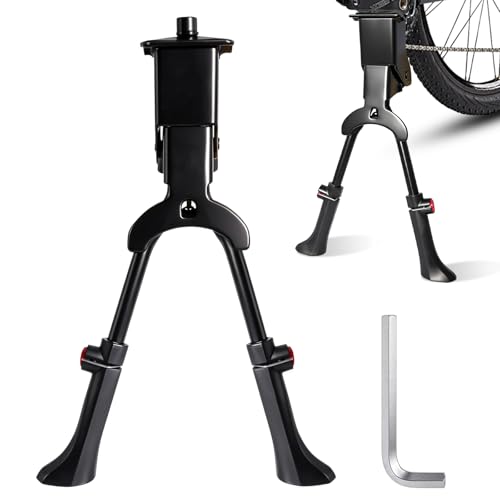 Necdeol Fahrradständer Zweibeinständer Doppelständer Fahrrad 24-29 Zoll Zweibeinständer Tragkraft 30kg Fahrrad Ständer für City Fahrrad MTB und Trekkingräder