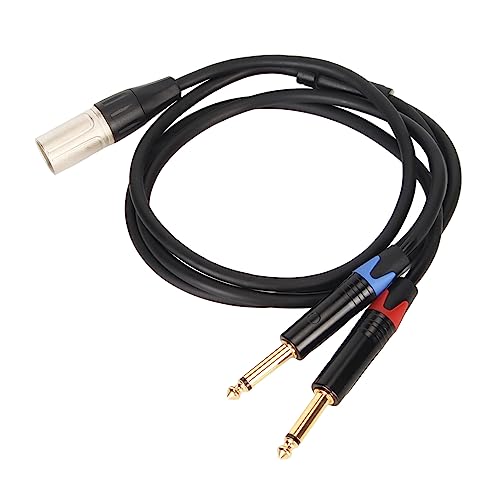 SPYMINNPOO Cable Divisor en Y Doble de 1/4 de Pulgada a XLR Macho, Señal de Sonido Clara para Micrófonos Y Mezcladores, Material Respetuoso con el Medio Ambiente (#12)
