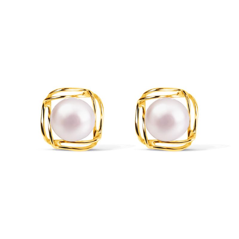 Image of Nistra 925 Sterling Silver Seaside Treasure Earrings | Gifts for Wife & Girlfriend | Stylish Luxury Jewelry for Women & Girls | With 925 Stamp & Certificate of Authenticity
