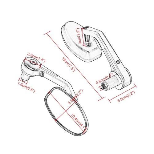Aluminio CNC para espejos de moto de alta gama 6