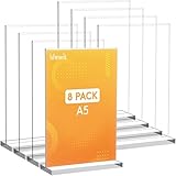 Structure stable : Le présentoir transparent est doté d'une base robuste de 0,8 cm d'épaisseur et de 4,5 cm de largeur. Il assure un excellent maintien et une stabilité optimale sur toute surface plane. Sa conception avec rainure triangulaire renforce la stabilité et empêche tout basculement accidentel.